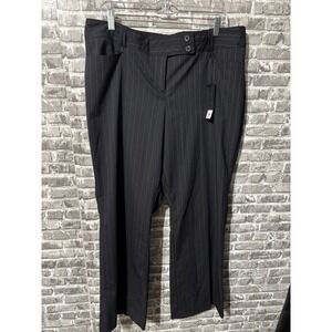 Elegant Black Pinstripe Women's Pants